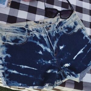 Michael Kors Blue Distressed Jean Shorts
